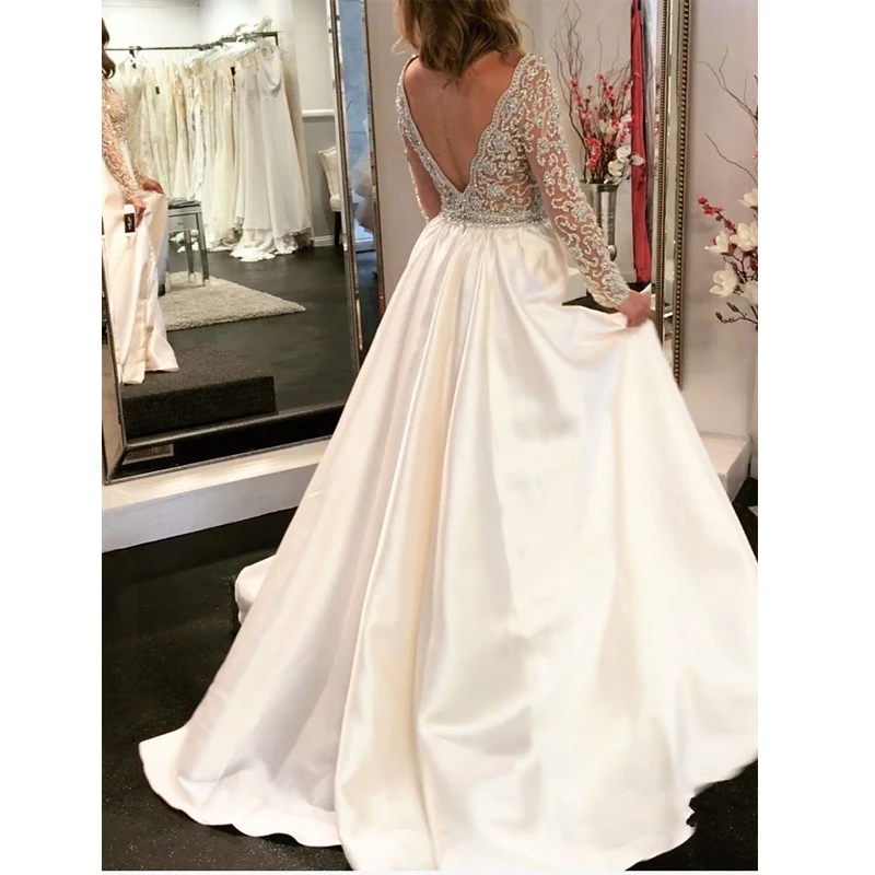 Vestido De Festa вышитые бисером вечерние платья на выпускной 2018 элегантное белое