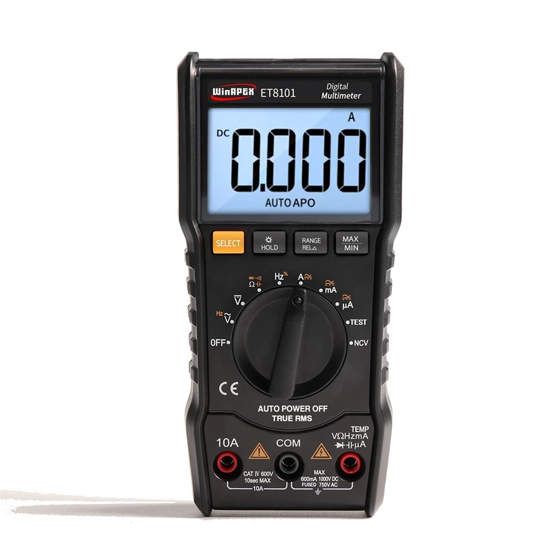 Цифровой мультиметр AutoRange 6000 отсчетов True RMS ЖК дисплей цифровой вольтметр 1000 В 10 А