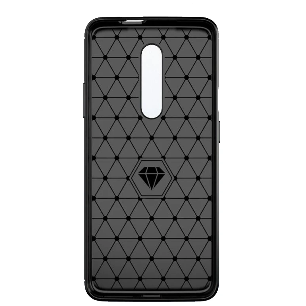 For Oneplus7 Pro Case Carbon Fiber TPU l-S Silicone soft cover Oneplus 7 Seven A7000 7Pro Phone Bag |