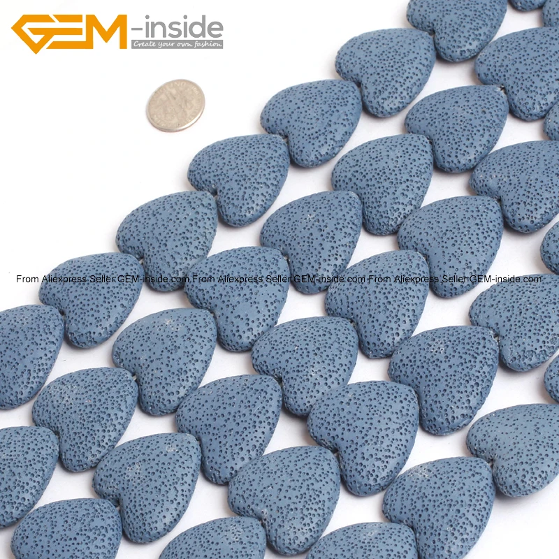 Бусины Из лавового камня бисер в форме сердца для изготовления ювелирных изделий