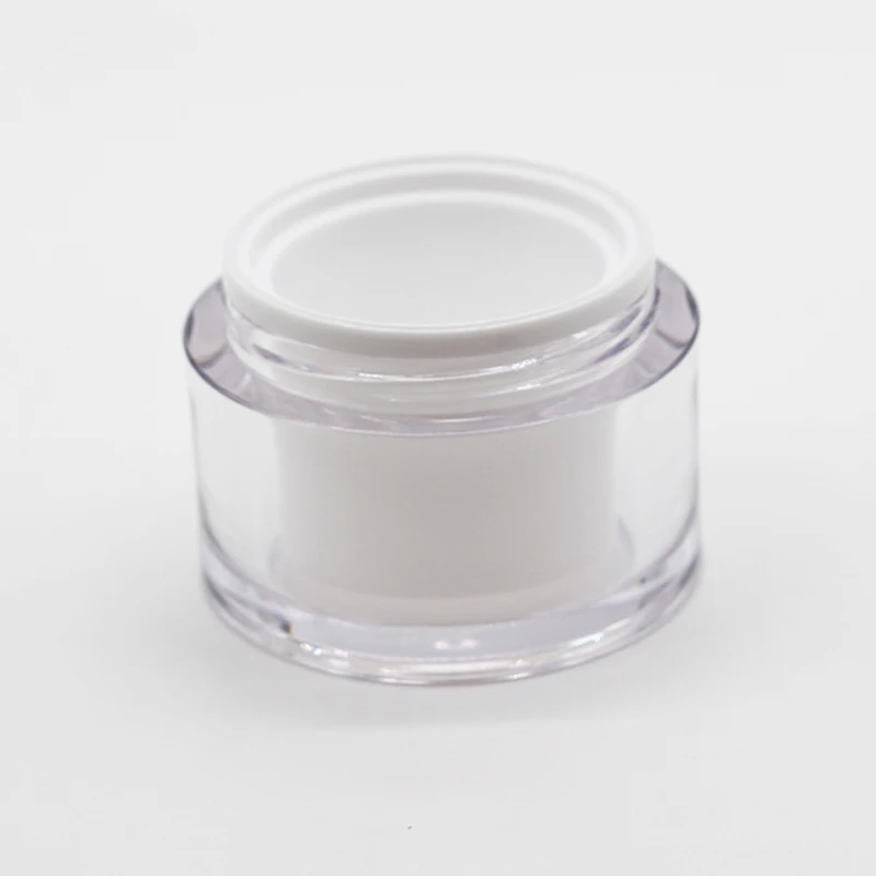 Пустые Акриловые Банки для крема 30 г 50 косметические банки белый шампунь макияжа