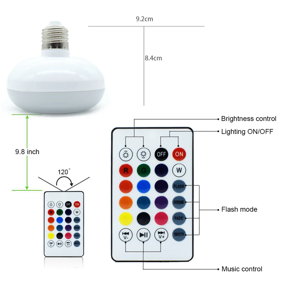 LKLTFX светодиодная Bluetooth лампа с динамиком музыкальная блютузом пламенем