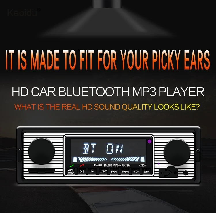 Мультифункциональный Автомобильный MP3 плеер kebidu 1 Din поддержка аудио