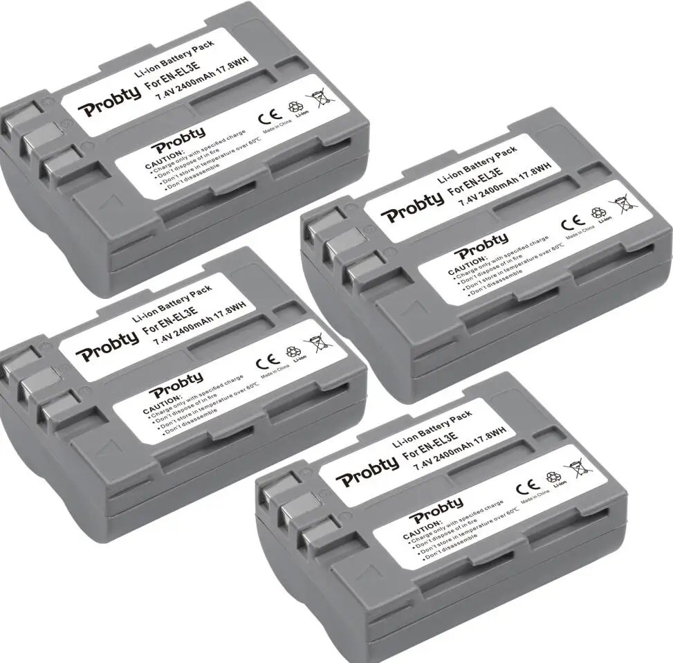 4 battery EN-EL3e Батарея+ ЖК-дисплей Зарядное устройство для Nikon D50 D70 D80 D90 D100 D200 D300S D700 - Цвет: 4 battery