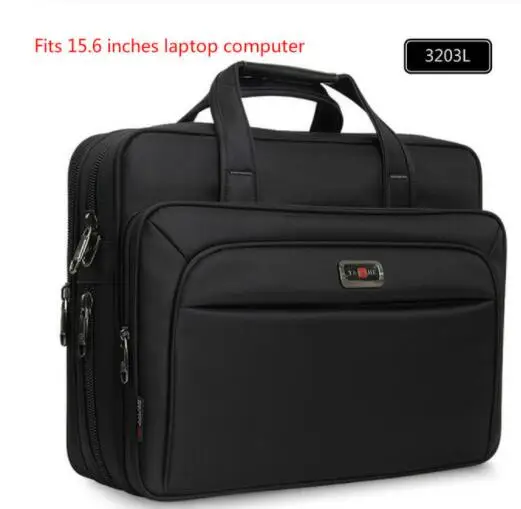 L Черный мужской деловой портфель 1" 15" 1" Сумка для ноутбука hp Dell lenovo Apple Ipad Сумки через плечо - Цвет: L