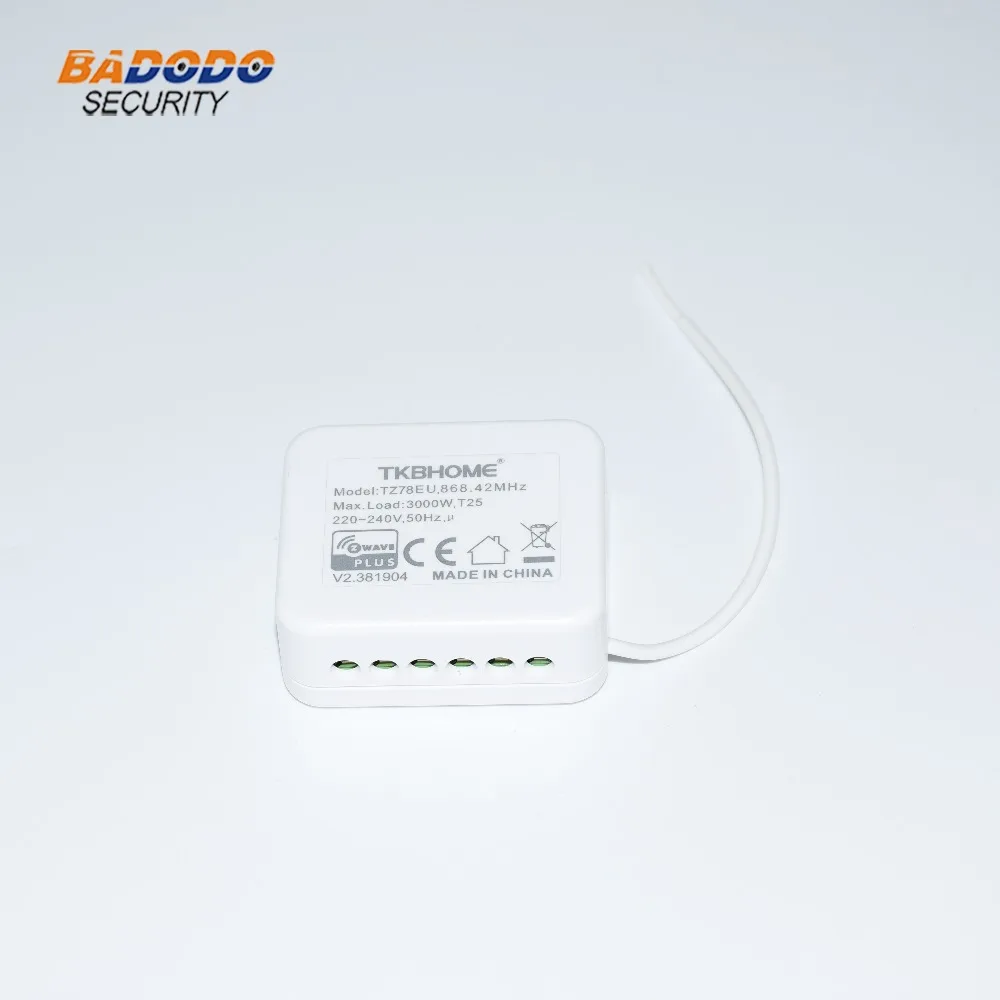Z-wave Плюс Большой силовой вставной переключатель управления модуль TKBhome TZ78 одиночный релейный переключатель для управления освещением