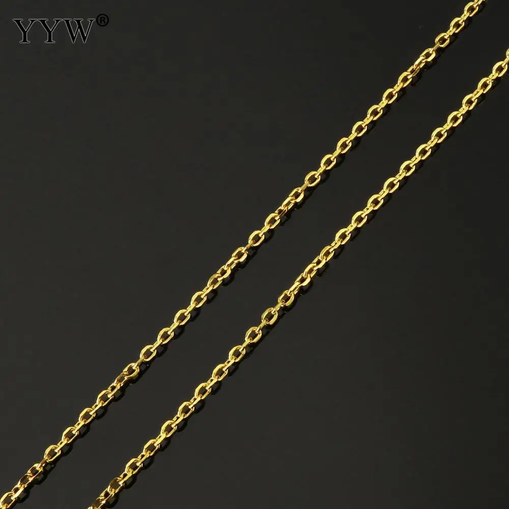 gold color plated 20 м/катушка из нержавеющей стали овальные цепи из нержавеющей стали шариковая цепь рулон позолоченный 20 м цепь украшения в стиле рок-н-ролл для ожерелья Браслет - Цвет: gold color plated