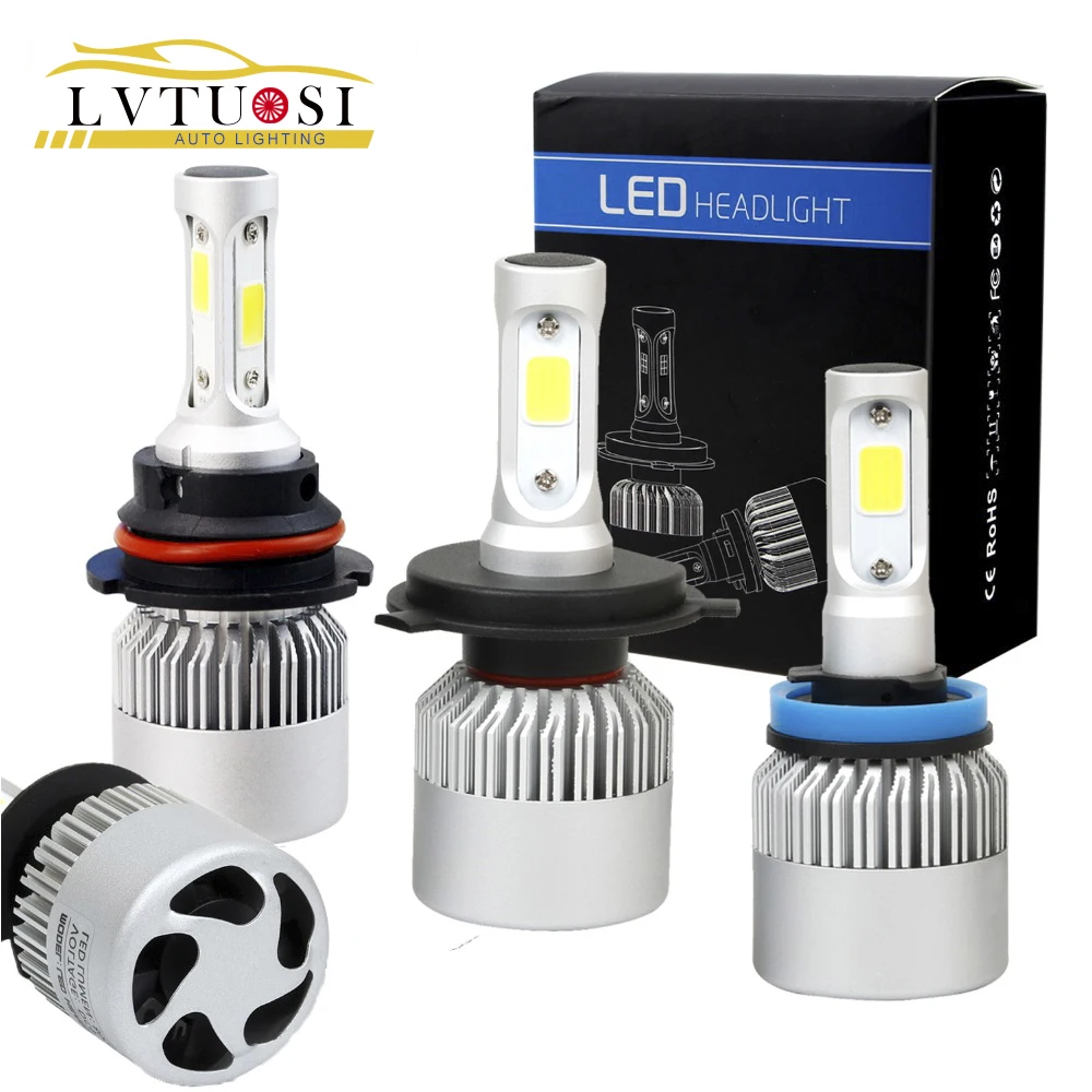 LVTUSI H4 светодиодный Светодиодный фонарь H7 H1 H11 H3 9005 9006 9007 9008 фара для автомобиля 9004