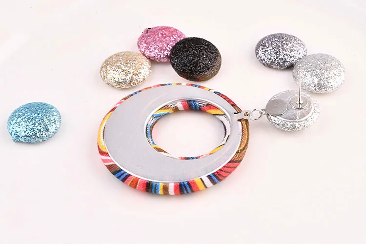 Ослепительные яркие серьги из ткани ручной работы ювелирные изделия для ушей