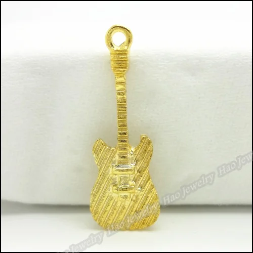 70 шт винтажные Подвески кулон с бас гитарой золото цвет подходят браслеты