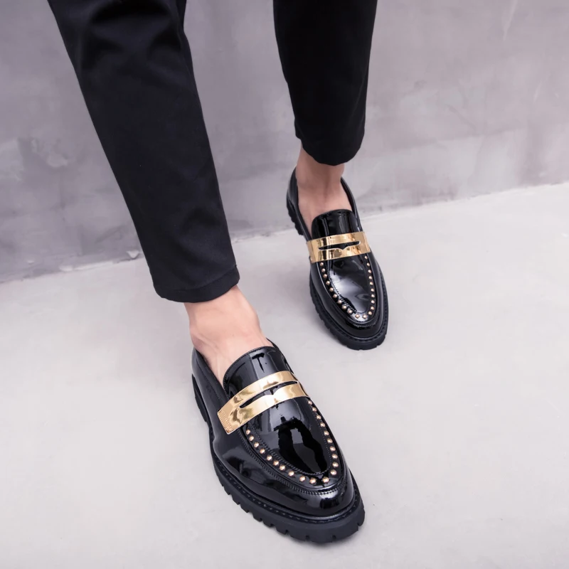 Fashion outdoor Leather Casual Loafers Men Comfortable men Shoes Man working Business Slip-On dressing w5 | Обувь