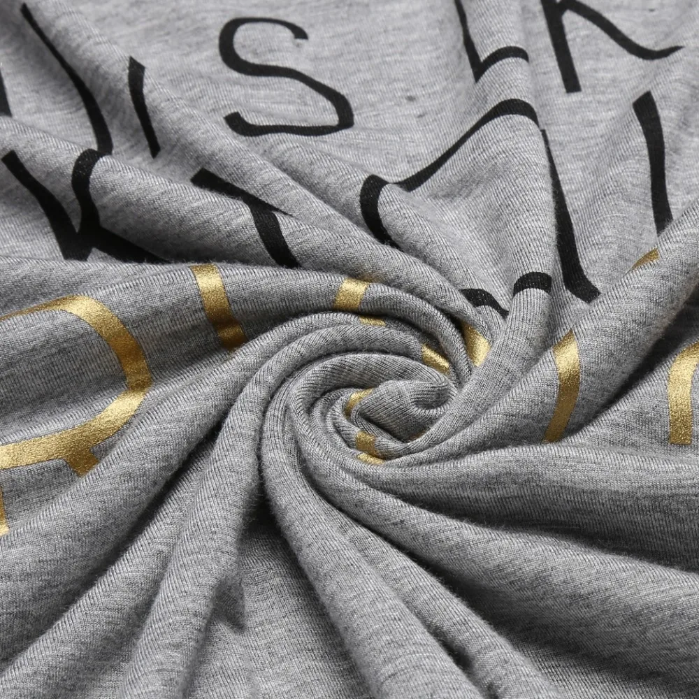 Письмо печати Ночная рубашка Lounge короткий рукав рубашки Для женщин пижамы летняя