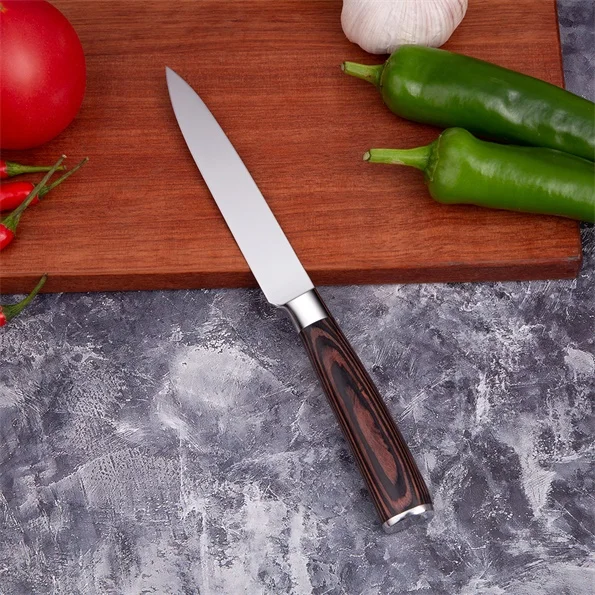5.0 Utility Knife Mokithand 5pcs Kitchen Knife Set Professional Japanese Chef Knives 7CR17 High Carbon Stainless Steel Meat Santoku Paring Knife - Цвет: 5.0 Utility Knife