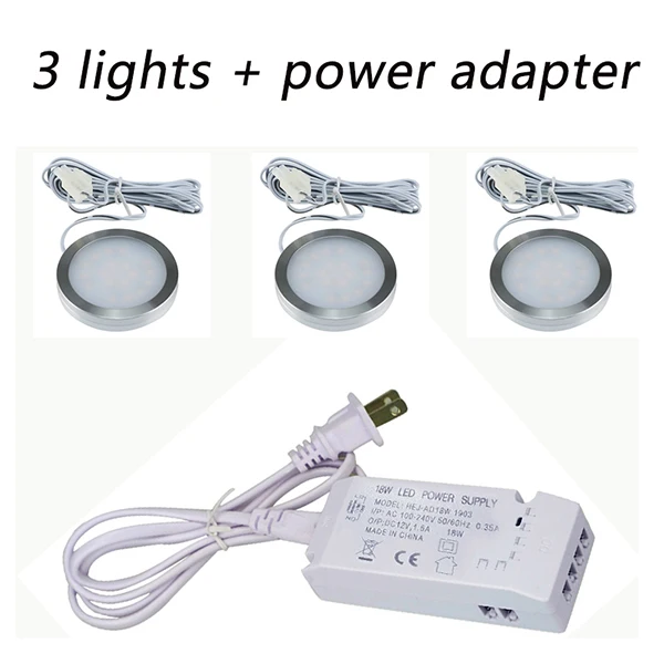 power and 3 lights 12V светодиодный шкаф светильник 1/3/6 шт. Крытый настенный светильник с драйвер адаптера питания для Кухня светильник светодиодный бар шкаф для спальни светодиодный светильник - Цвет: power and 3 lights