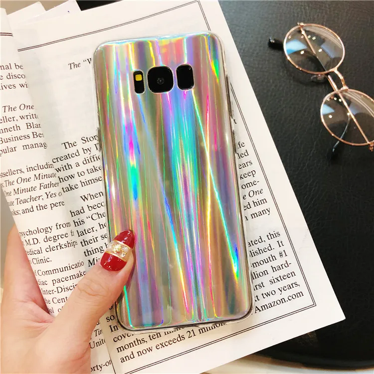 Hot Blue Laser Beam Glitter TPU Cases for Huawei P10 P20 P30 Lite Pro Mate 20 P Smart 2019 Honor 9 8X Glossy Capa |
