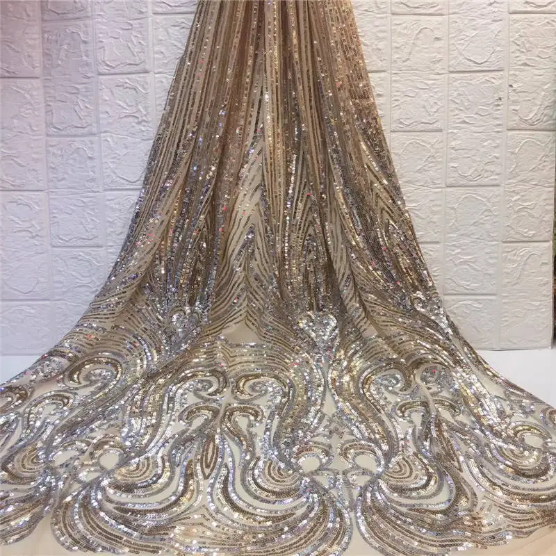 Sequins Lace Fabric 2019 High Quality African Tassel Wholesale French Net For Women Dress 524 | Дом и сад