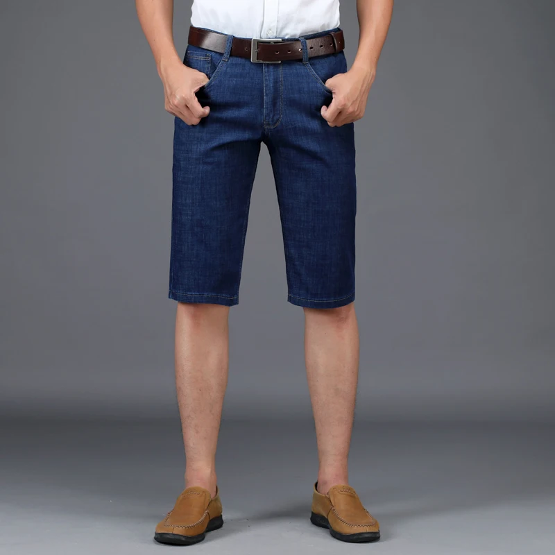 

2020 Summer New Style Large Size Men's Denim Shorts Men's Business Casual Stretch Thin Section Brand Clothing 38 40