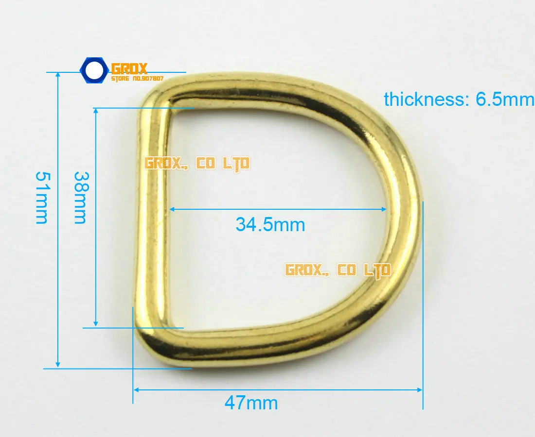 3 шт 38 мм твердое латунное кольцо D для сумочки сумки ремень ди|ring for|ring dring ring |