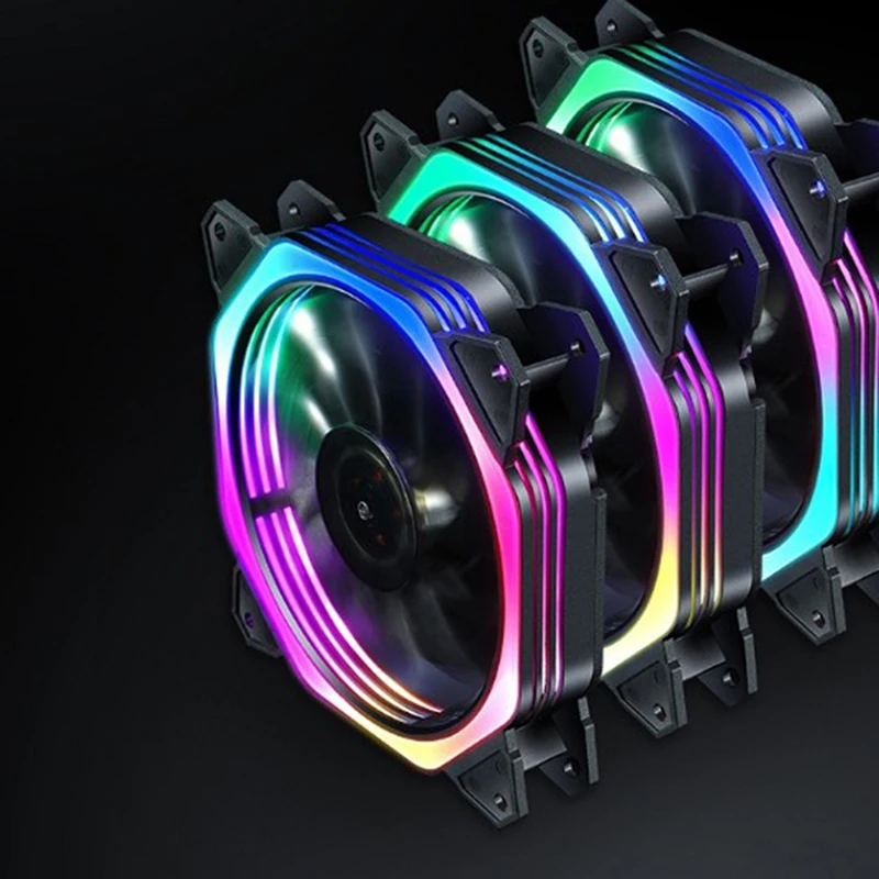 Новый бесшумный охлаждающий вентилятор для компьютера 120 мм со светодиодный