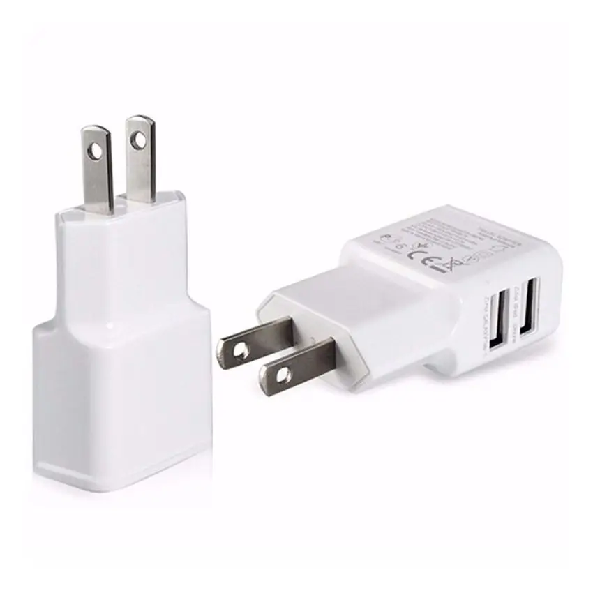 Новинка белое универсальное настенное зарядное устройство с 2 USB-портами 2A EU US Plug