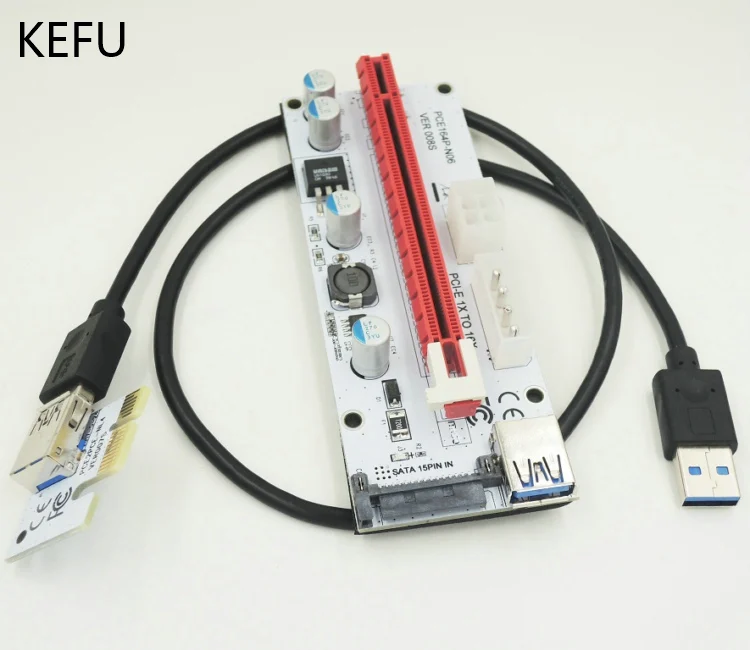 VER008S PCI E Райзер Экспресс 1X до 16x расширитель USB 3 0 карта адаптера Райзера 50 шт./лот|usb