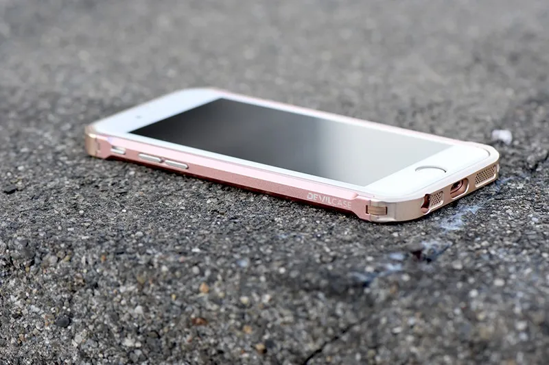DEVILCASE тип X для iPhone 6 6s полностью алюминиевый Гибридный Металлический бампер рамка модные розовые золотые защитные чехлы с ЧПУ вырез 6 6s