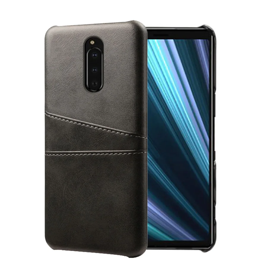Кожаный держатель для карт чехол для телефона для sony Xperia C4 C5 C6 L1 L3 M5 X Compact XA Ultra XA1 Plus XA2 XA3 Ultra XP L2 чехол для телефона