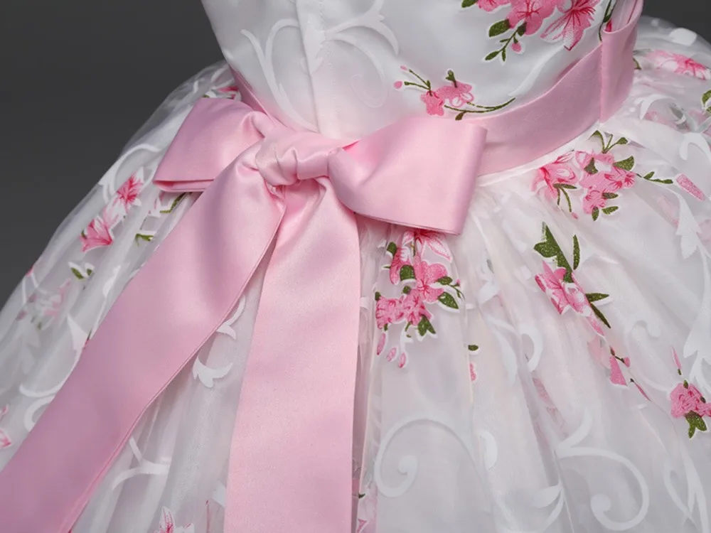 Childrens Kids teenagers Girls Dress Floral Princess Gown girls dresses for party and wedding Sleeveless Tutu | Детская одежда и