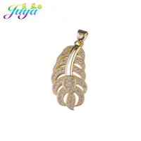 supplies for jewelry gold swan feather suspension charm pendant accessories for women charm bracelet pendant necklace diy making