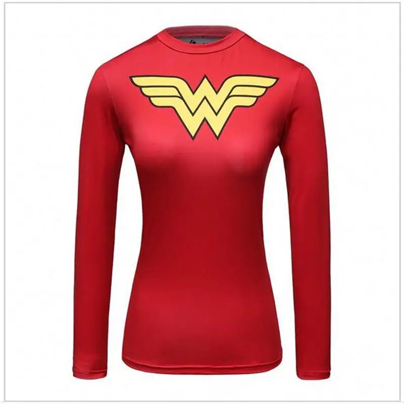 Компрессионная футболка с 3D принтом Человека паука женская длинным рукавом