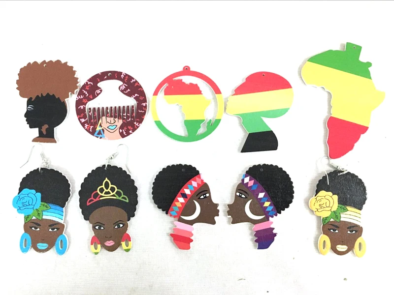 Бесплатная доставка! Африканские деревянные серьги rasta|african wooden earrings|wooden earringsearrings