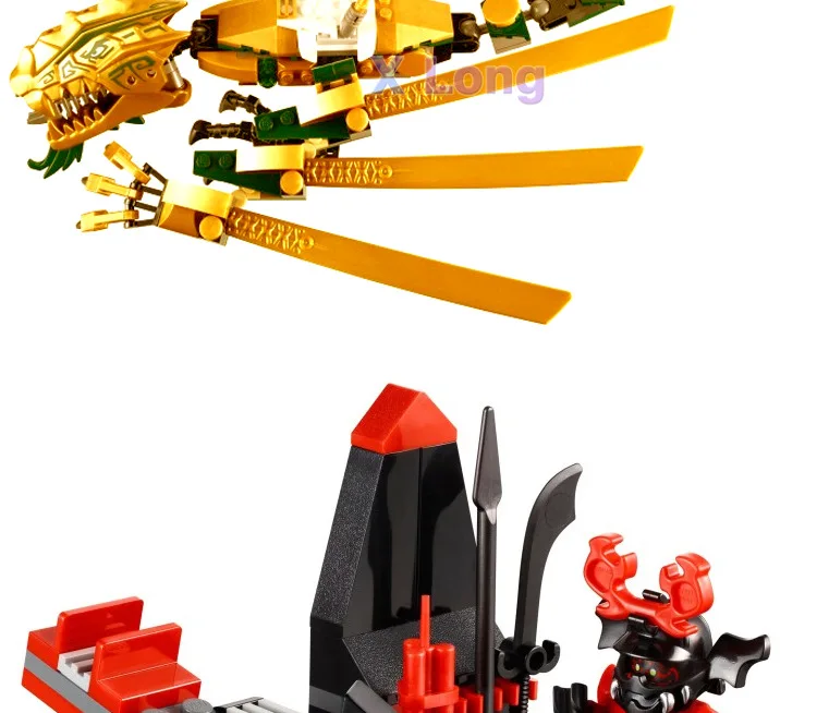 Bela 258 unids 9793 Phantom el Golden Dragon Lloyd Jay Cole Kai Building Blocks Compatible con | Игрушки и хобби