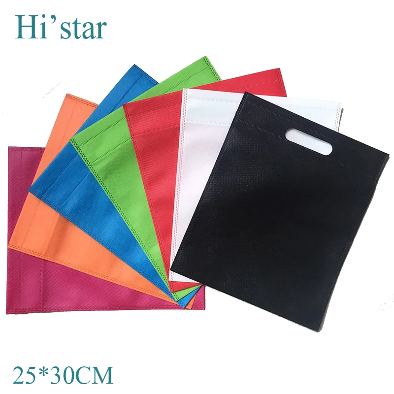 

25*30cm 20 pieces/lot Non-woven shopping bags eco friendly bag customized LOGO printing blank handbag free shipping