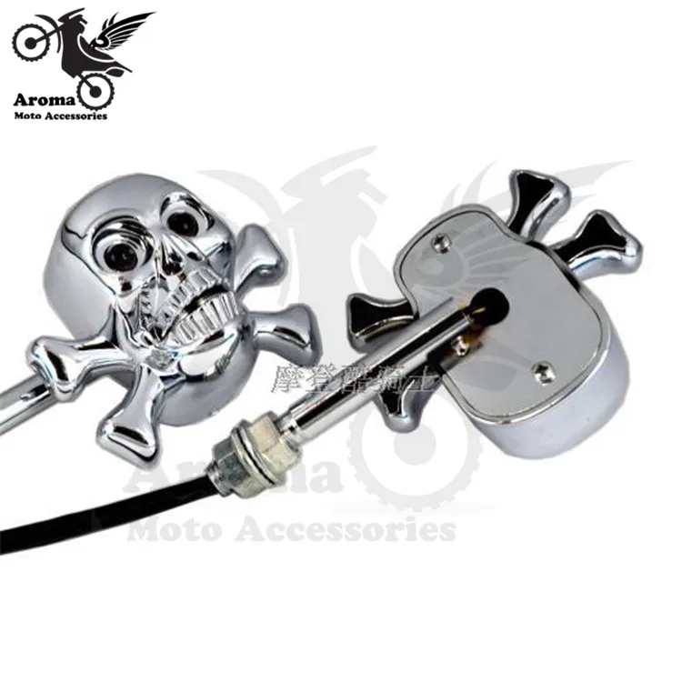 

2 PCS plastic head human skeleton decal silver scooter blinker black motorbike LED motorcycle turn signal light moto flashers