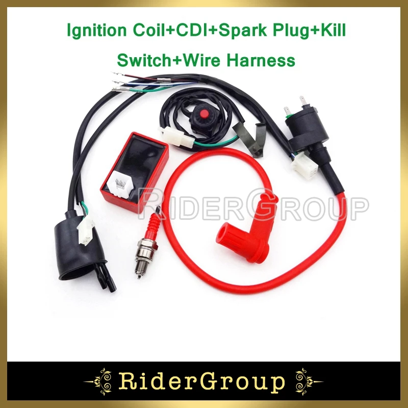 Жгут проводов для электромонтажа питбайка электрическая катушка зажигания AC CDI