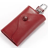 20pcs lot pu leather housekeeper holders organizer car keychain key holder bag buckle wallet cover unisex key wallets