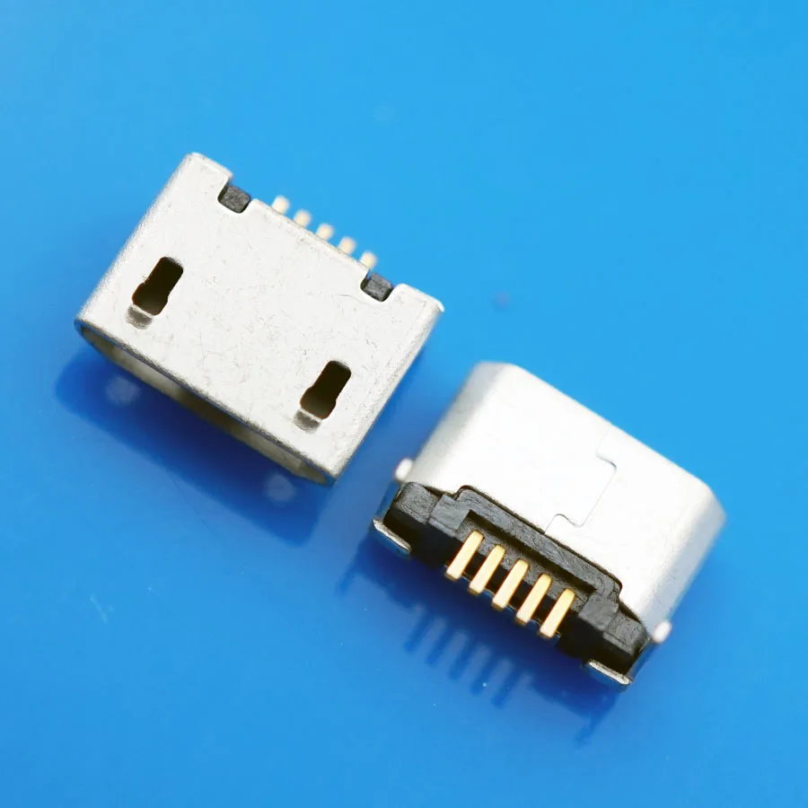 100 шт 7 2 мм интервал микро USB гнездо для зарядки розетка с колонкой цифровой