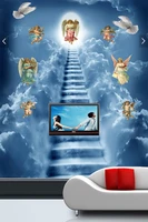 3d room wallpaper custom mural angel a ladder to heaven porch painting backgroundhome decor photo wallpaper for walls 3d