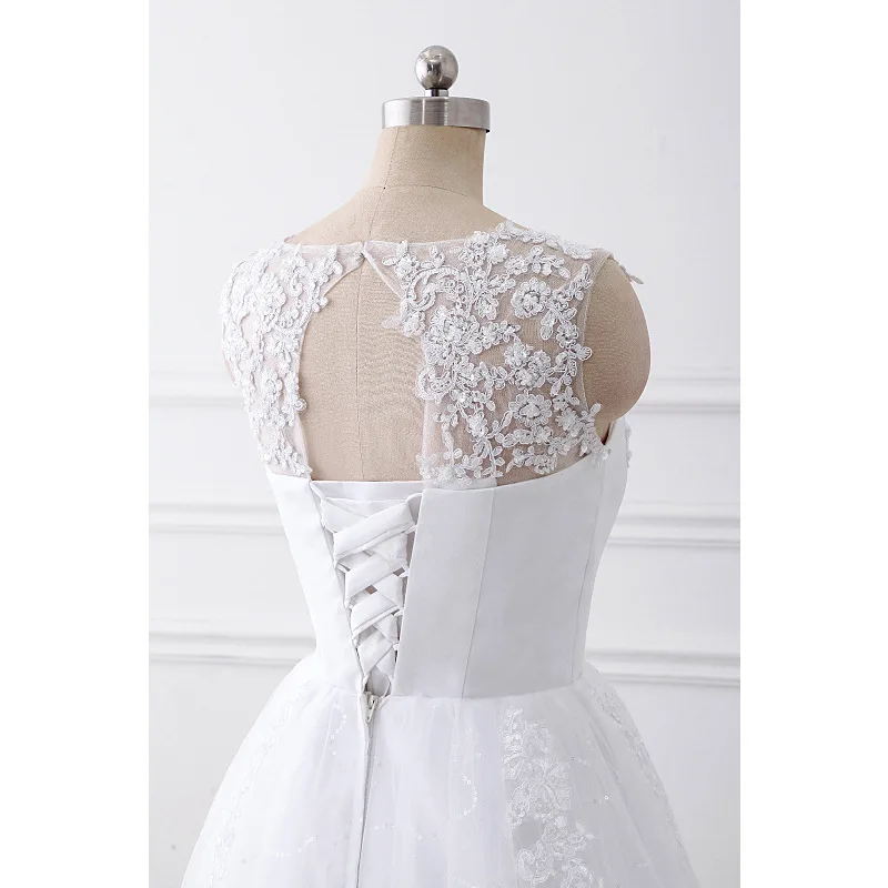 Женское кружевное свадебное платье элегантное ТРАПЕЦИЕВИДНОЕ ПЛАТЬЕ до пола без