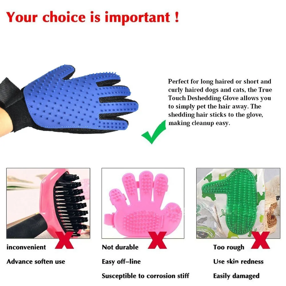 1 шт. Pet Уход за лошадьми мягкая перчатка Deshedding расческа для кошки или собаки ухода