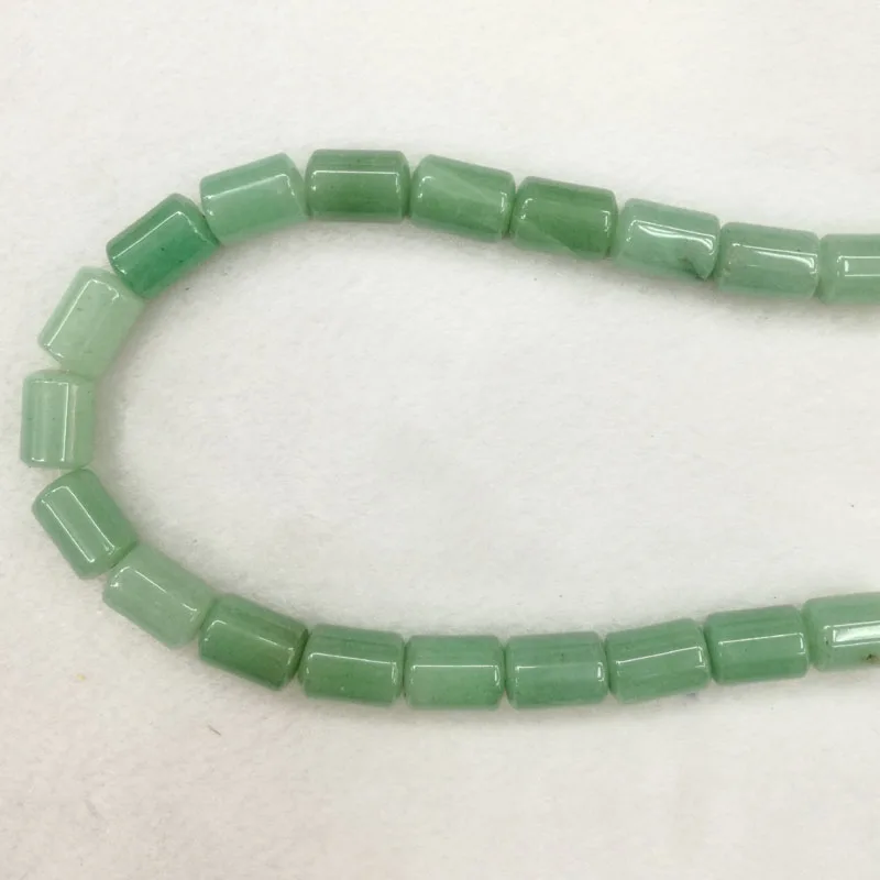 

Natural Green Aventurine cylinder Beads Wholesale Natural stone tube beads cylinder bead 14*10mm 24pcs for jewelry accessories