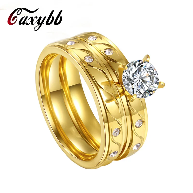 Классическое дизайнерское круглое кольцо Gaxybb из нержавеющей стали для женщин