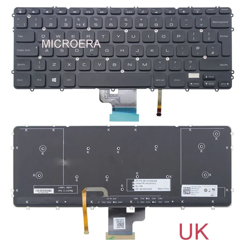 Новая клавиатура для ноутбука с подсветкой для DELL M3800 XPS 15 9530 UK US макет запчасти