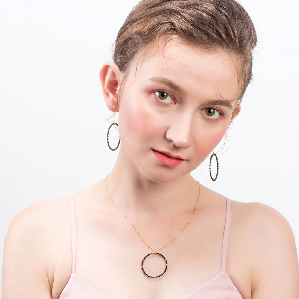 ORSA JEWELS, подлинные 925 пробы, серебряные женские серьги и ожерелья с подвесками, Модный Ювелирный Набор, элегантные ювелирные изделия, подарок SS39