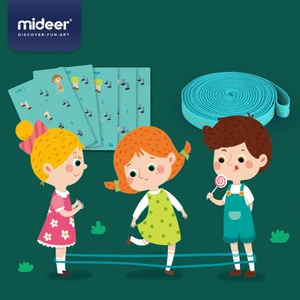 MiDeer 2,75 дюймовая детская резиновая эластичная скакалка, Классическая игра, детские игры, 6 лет +