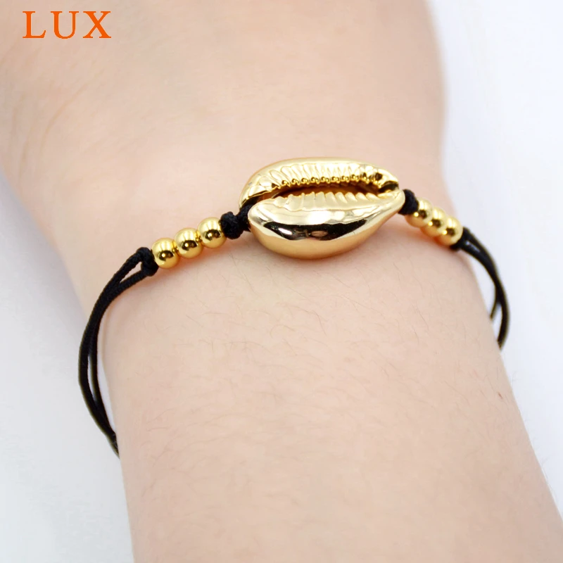 Ракушки Каури регулируемый браслет дружбы Бохо штабелируемые пляжные браслеты