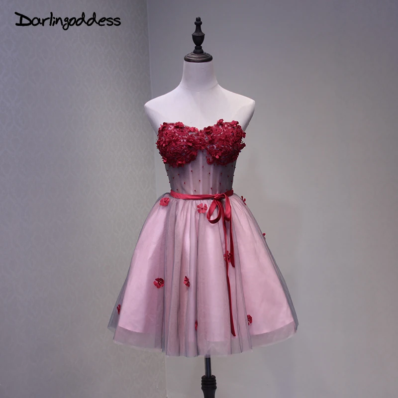 Новинка 2017 розовое кружевное коктейльное платье из тюля короткие платья для
