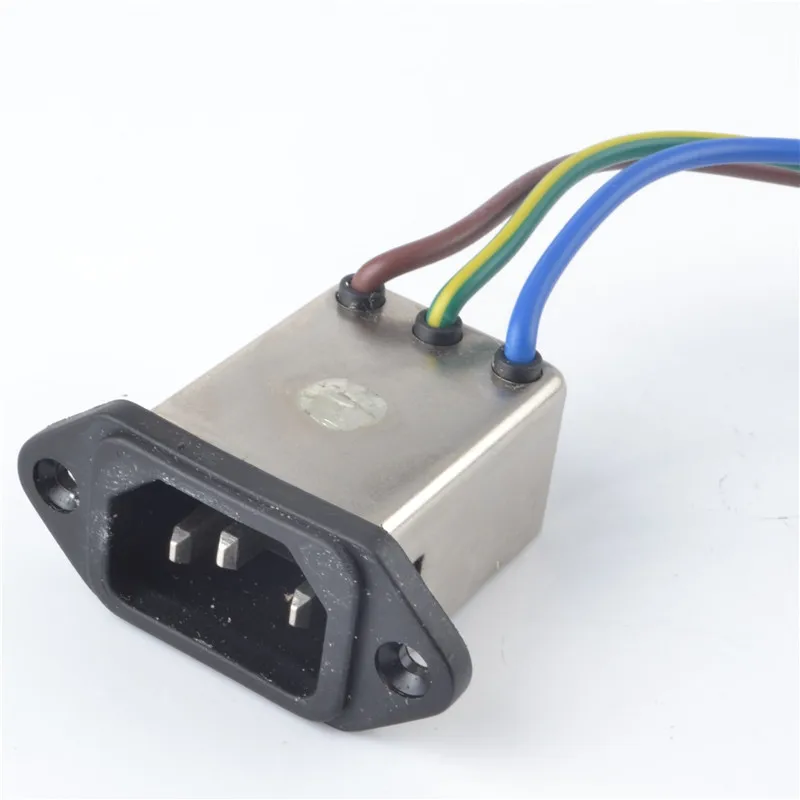 IEC 320 C14 Мужской Разъем CW2B-10A-T(001) мощность фильтр EMI 10A 125/250 V с предохранителем
