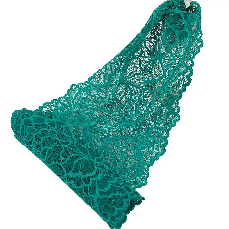 Эластичная кружевная бейка для отделки нижнего белья Зеленая эластичная отделка