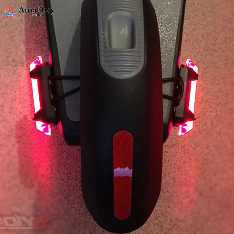 Предупреждение ющий светильник для скутера, usb зарядка, вспышка, задний светильник для Ninebot KickScooter ES1 ES2 ES4 Xiaomi Ninebot, запчасти, аксессуары